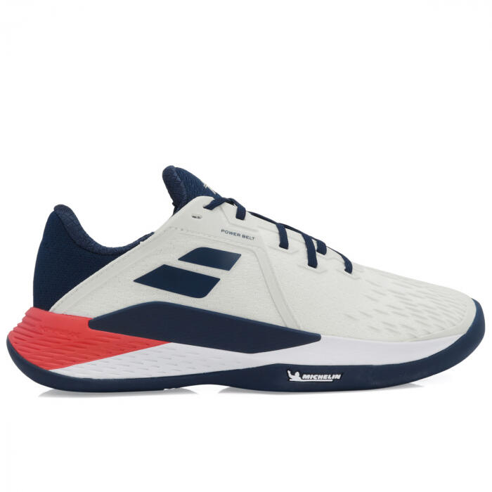 Męskie buty tenisowe Babolat Propulse Fury 3 Clay Men White/Estate Blue EUR 42