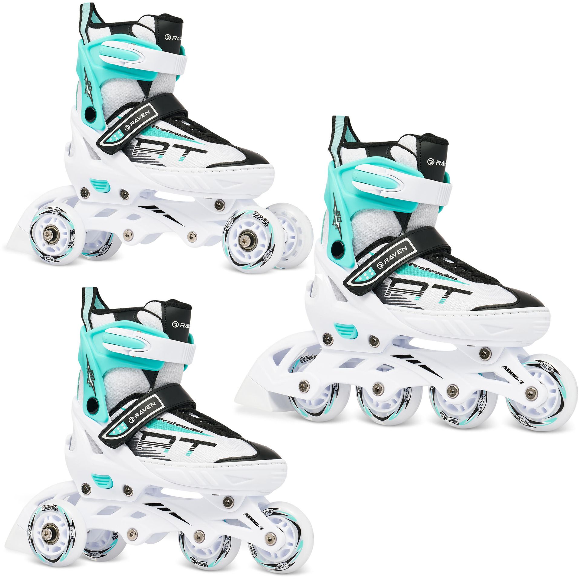 Rolki Wrotki 3w1 Raven Profession White/Pink 28-32