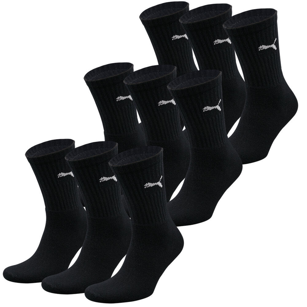 Skarpety sportowe unisex - 9 par - Czarne