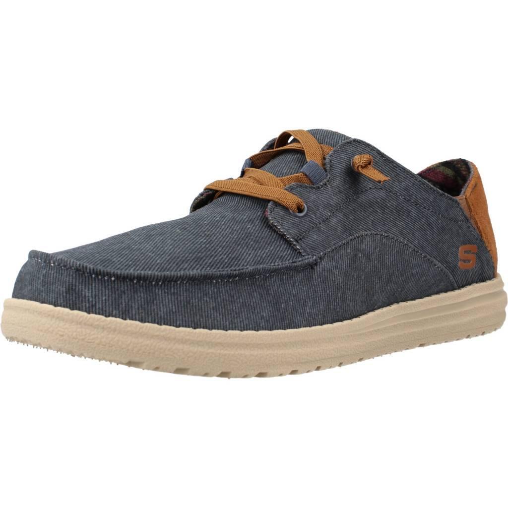 Buty SKECHERS MELSON - MOC TOE Niebieski