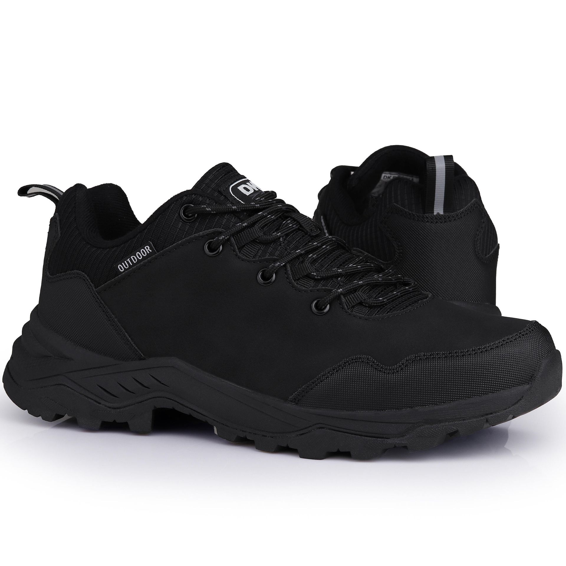 Buty trekkingowe męskie ekoskóra DK 17123 sportowe czarne outdoor-46