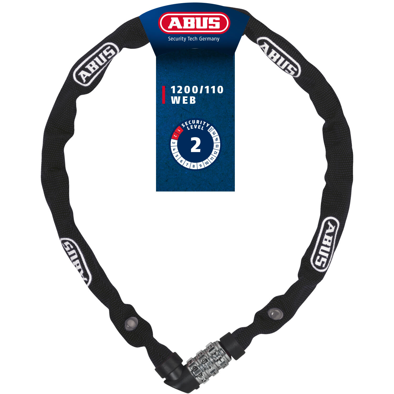 Abus Web 1200 - Kettingslot - 120 Cm - Zwart (563423)