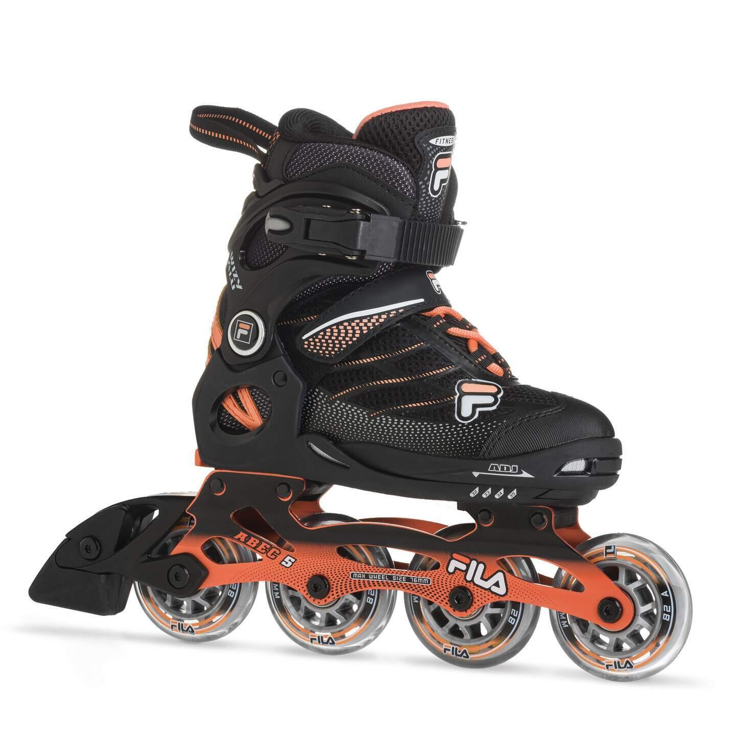 Rolki dziecięce FILA Wizy Alu G black/salmon