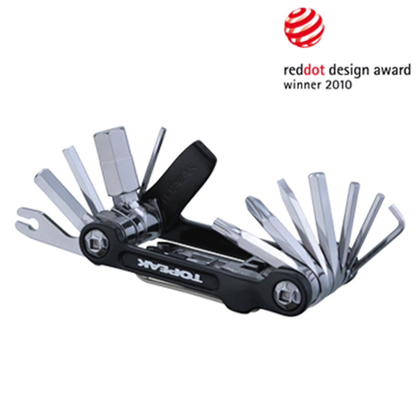 TOPEAK Topeak 20 Pro Mini Składane Narzędzie Wielofunkcyjne, Srebrny (TT2536S_silber)