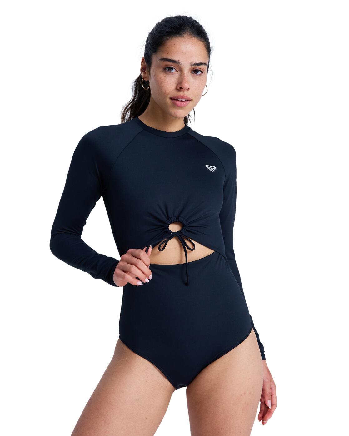 Długi rękaw Jednoczęściowy kostium kąpielowy dla Kobiety BEACH ESSENTIAL Czarny