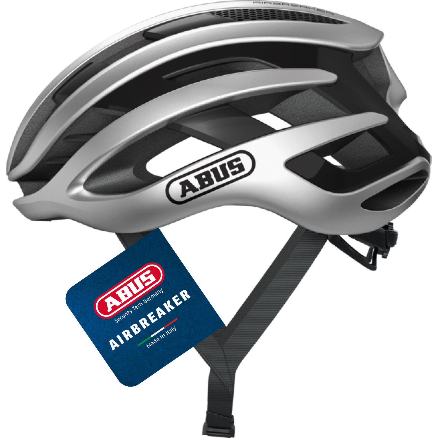 Abus AirBreaker Kask rowerowy, gleam silver L | 58-62cm 2021 Kaski szosowe 81742