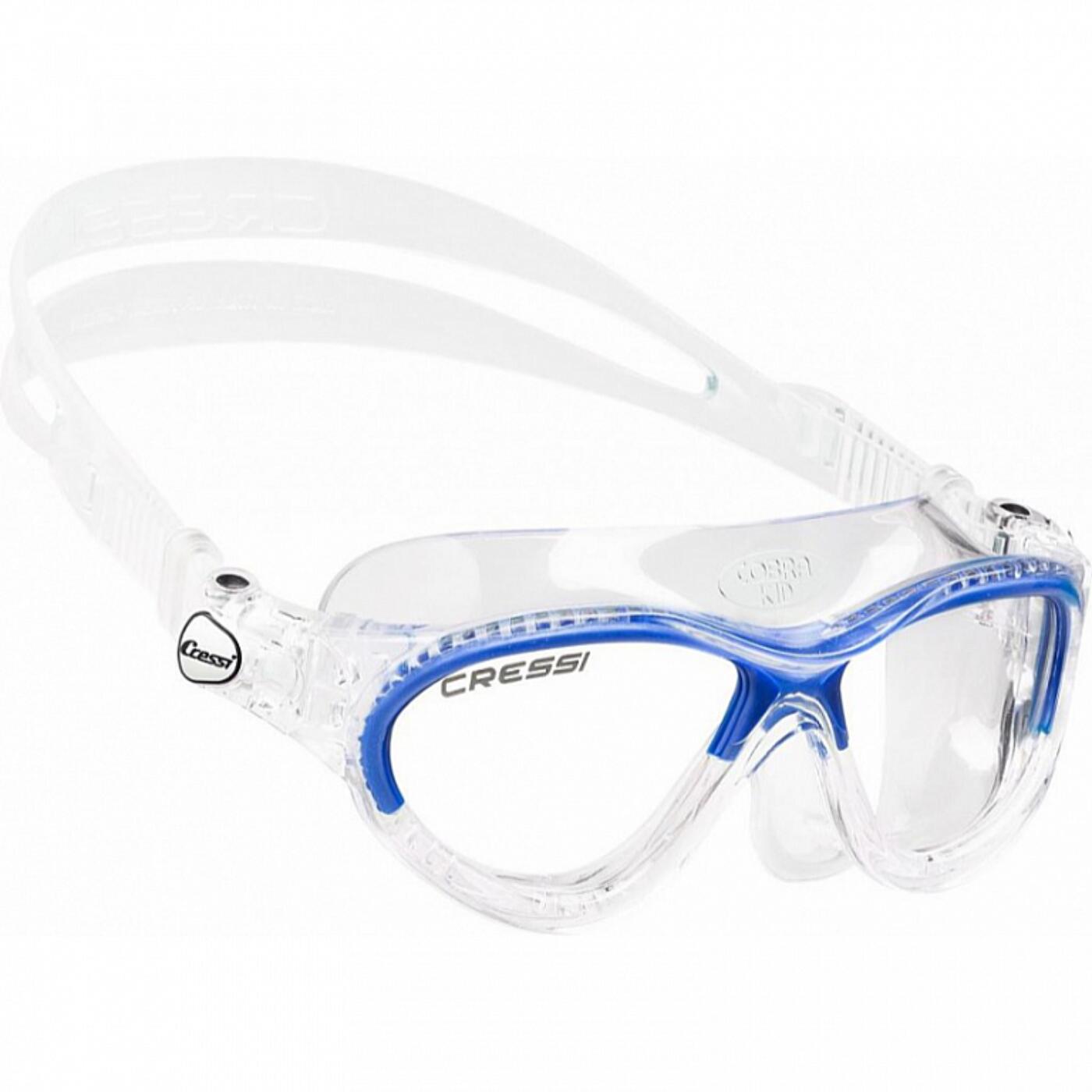 Cressi dzieci MINI Cobra Colorama okulary do pływania, Blau/Lime, uni DE202021