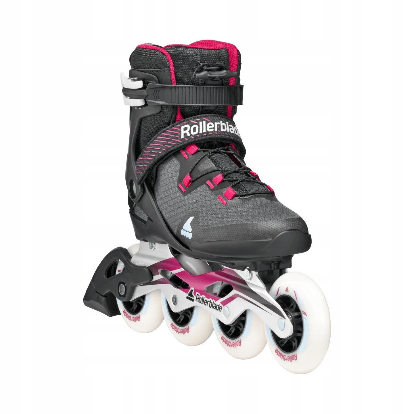 Rolki damskie Rollerblade Macroblade 90 W Black/Burgundy/Light Blue EUR 42