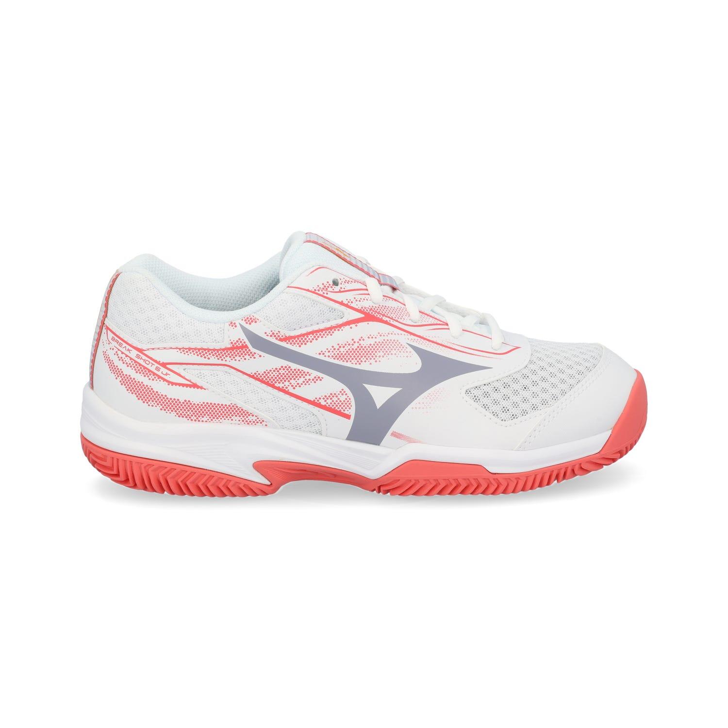 Buty tenisowe dziecięce Mizuno Break Shot 5 Jr. Clay White/Blue Granite/Calypso Cor EUR 38,5