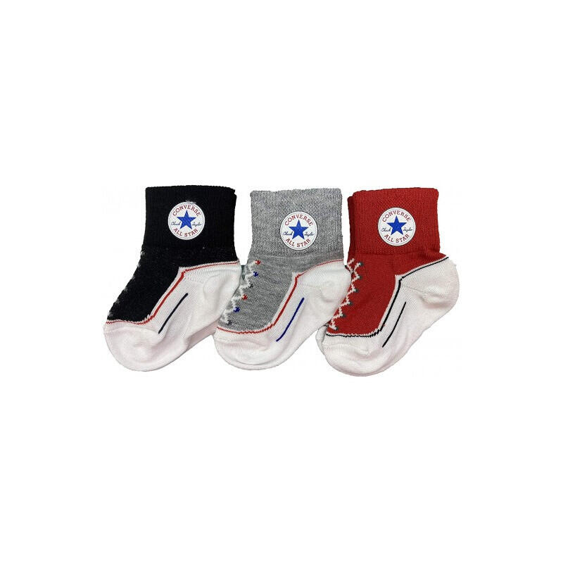 Dziecięce skarpetki w paski Converse (x3)