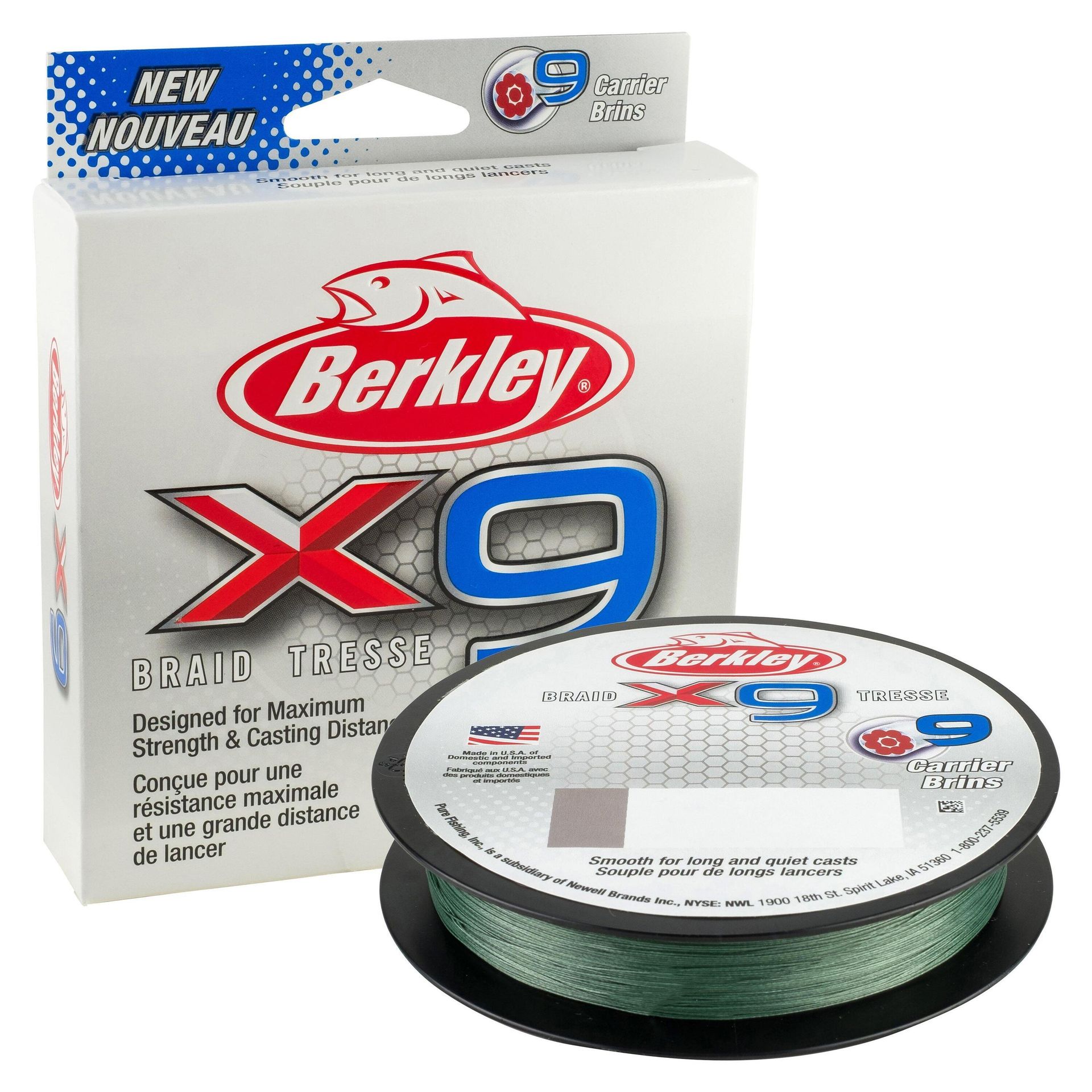 Berkley Plecionka X9 Braid 0,14mm/300m Green