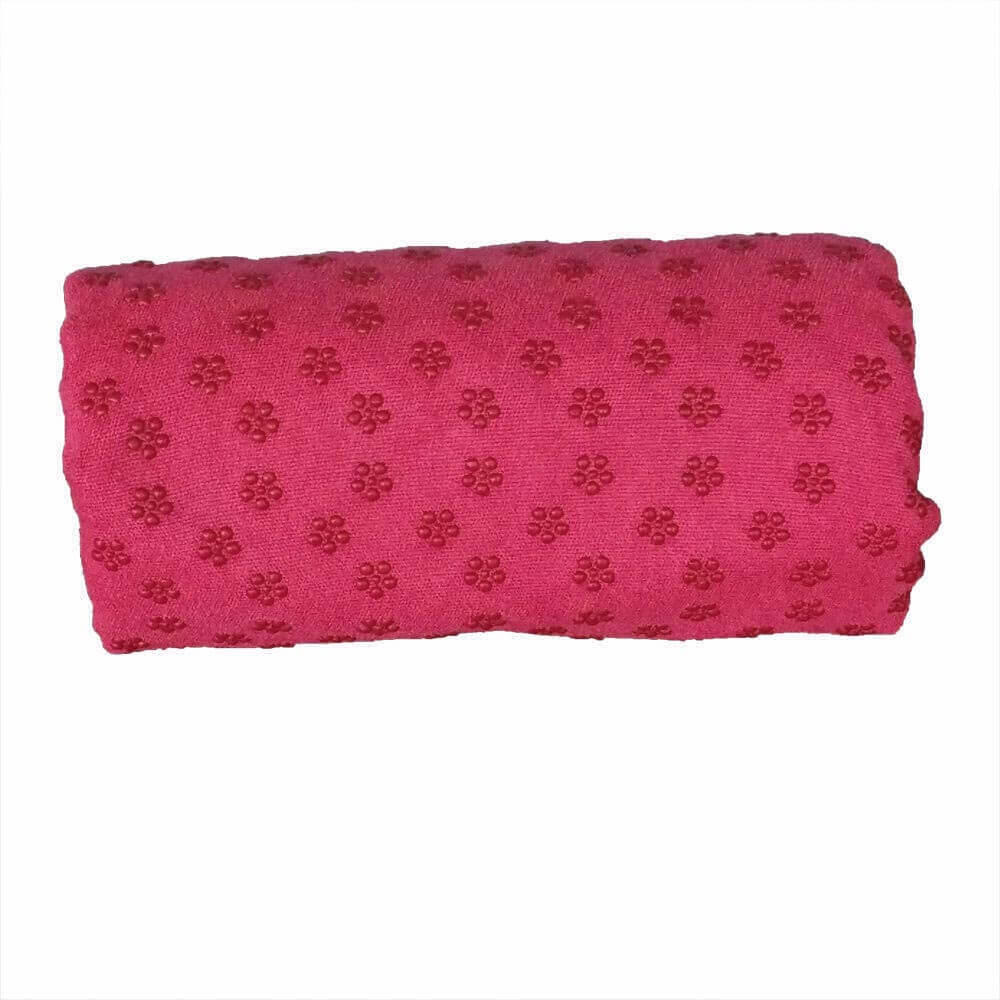 Antypoślizgowy ręcznik do jogi z torbą w prezencie-pink