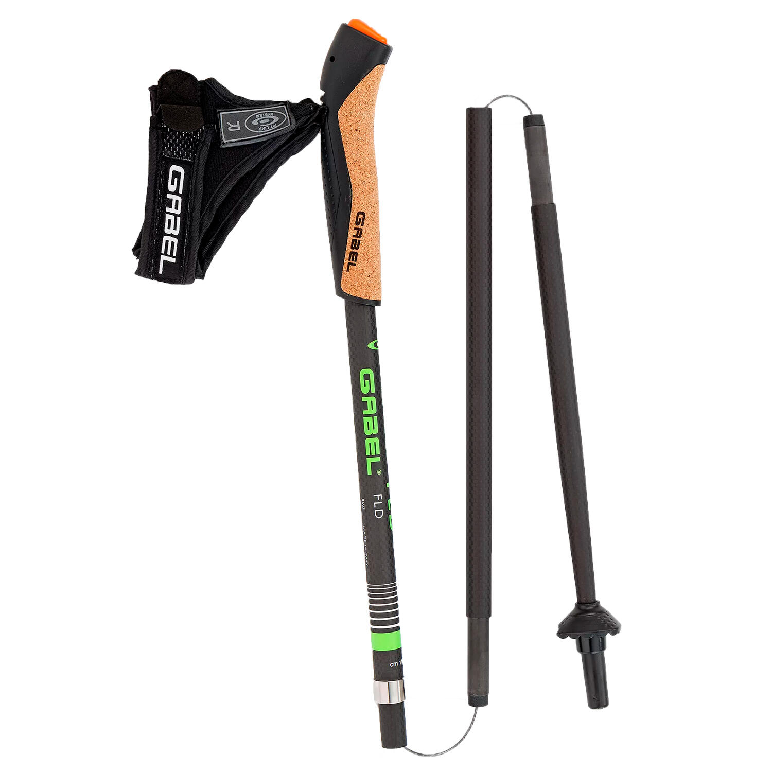 Kije nordic walking GABEL FLD Carbon czarne 7009400801100