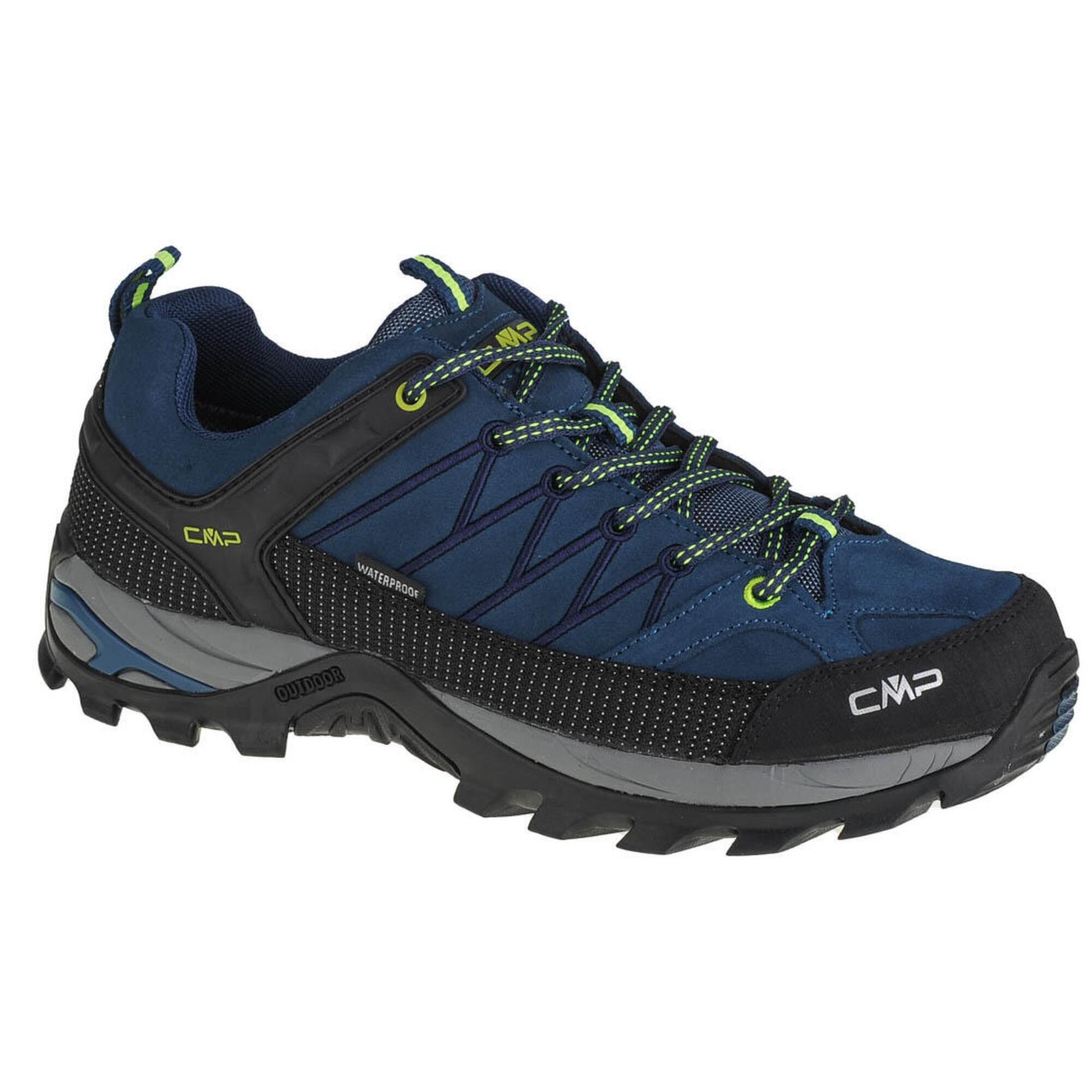 Buty trekkingowe męskie CMP Rigel Low Trekking Shoe Wp Blue Ink/Yellow Fluo r. 40  (3Q13247-08MF