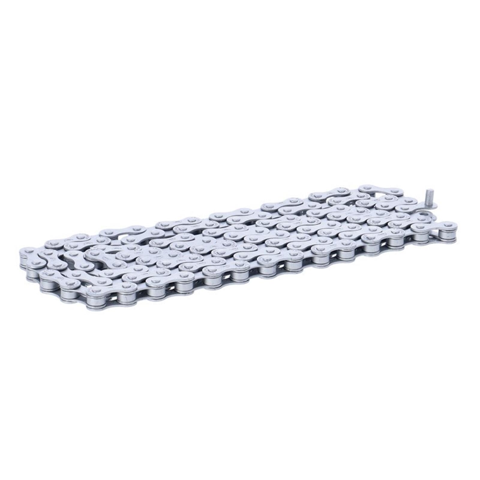 SunRace łańcuch 1 rzędowy/1/2 X 1/8 112 ogniw/przeciwko rdzy, srebrna rowerowa CNS10-BOX DACROMET