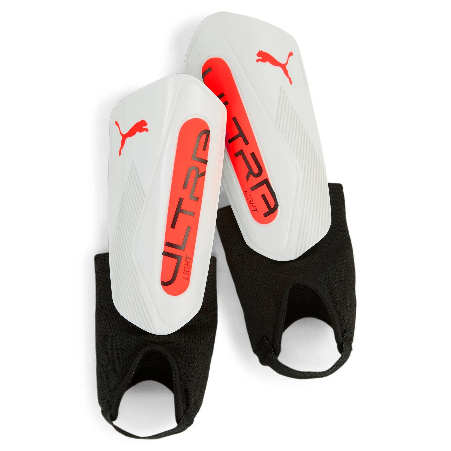Ochraniacze piłkarskie Puma Ultra Light Ankle biało-pomarańczowe 30991 01 - XL