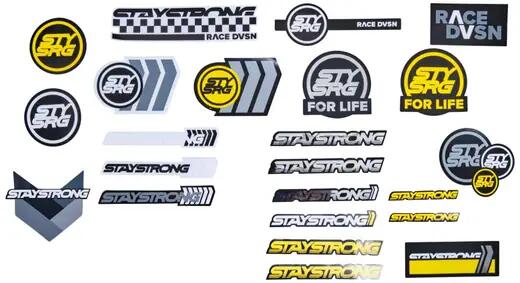 BMX Naklejki Stay Strong Assorted Sticker Zestaw - Czarny