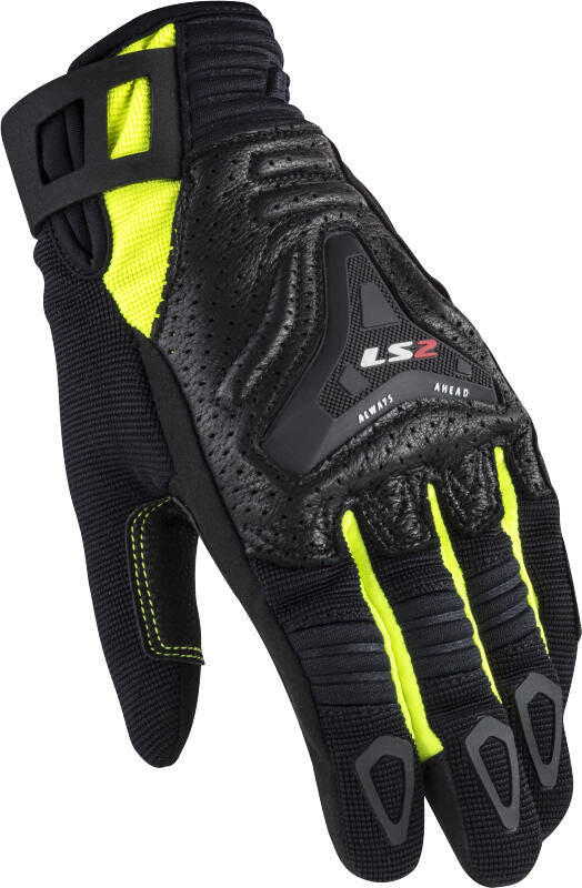 Damskie Rękawice Rowerowe Ls2 All Terrain w Kolorze Czarno-Żółtym