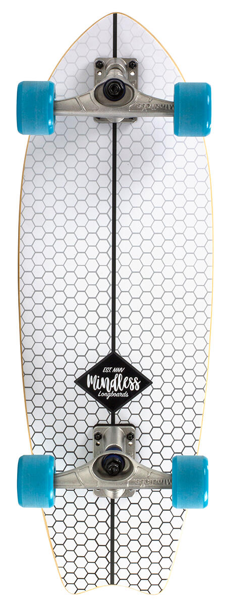 Mindless Mindless Deskorolka surfingowa, dla dorosłych, unisex, biała (wielokolorowa), rozmiar uniwersalny