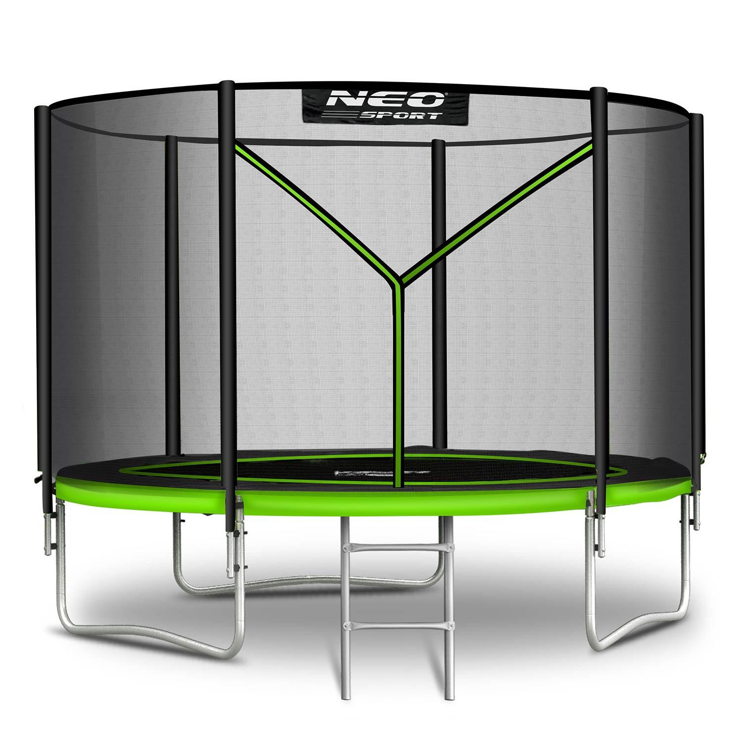 Neo-Sport Trampolina ogrodowa 10ft/312cm z siatką zewnętrzną i drabinką