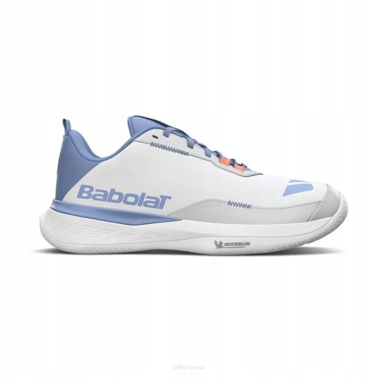 Damskie buty tenisowe Babolat SFX Evo All Court Women White/Forever Blue