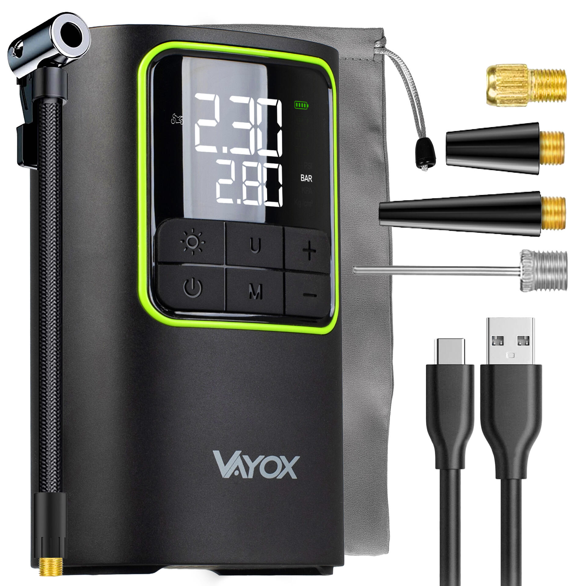 Pompka rowerowa VAYOX z funkcją powerbank VA0409