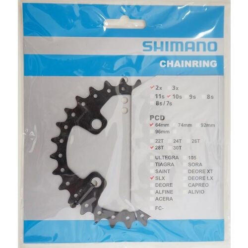 SHIMANO Tarcza mechanizmu korbowego SLX FC-M675 czarny / Ilość zębów: 28 Y1NA28000