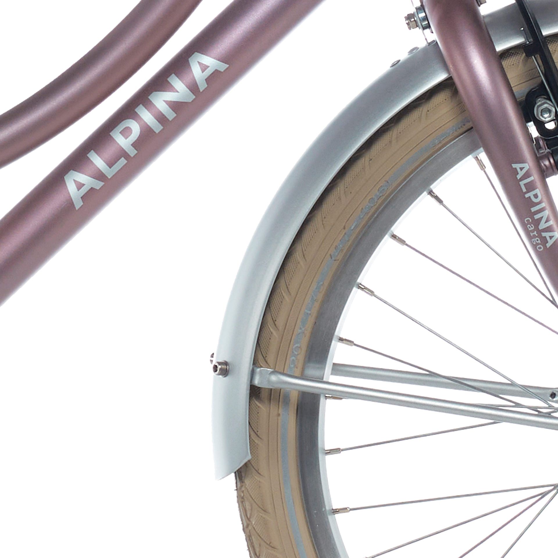 Alpina zestaw błotników 22 Cargo srebrny mat