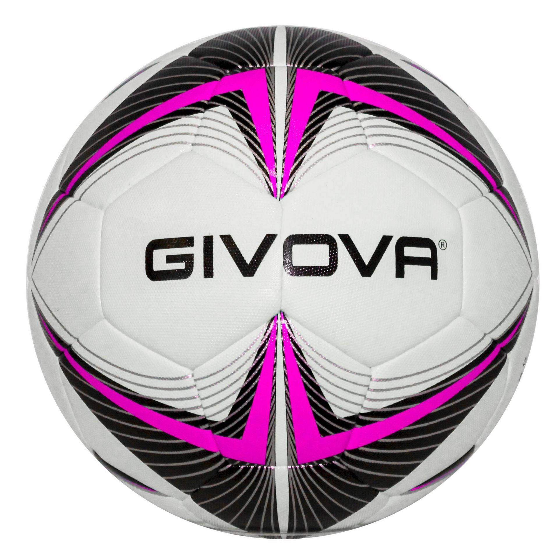 Piłka nożna Givova Ball Match King Fuxia-czarny różowy