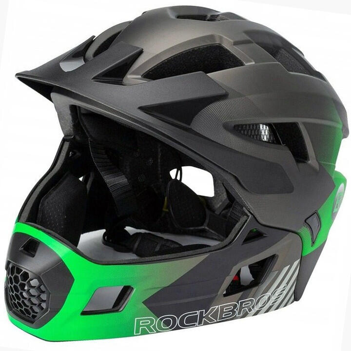 Kask dziecięcy z odpinaną osłoną podbródka FULL FACE off-road Rockbros