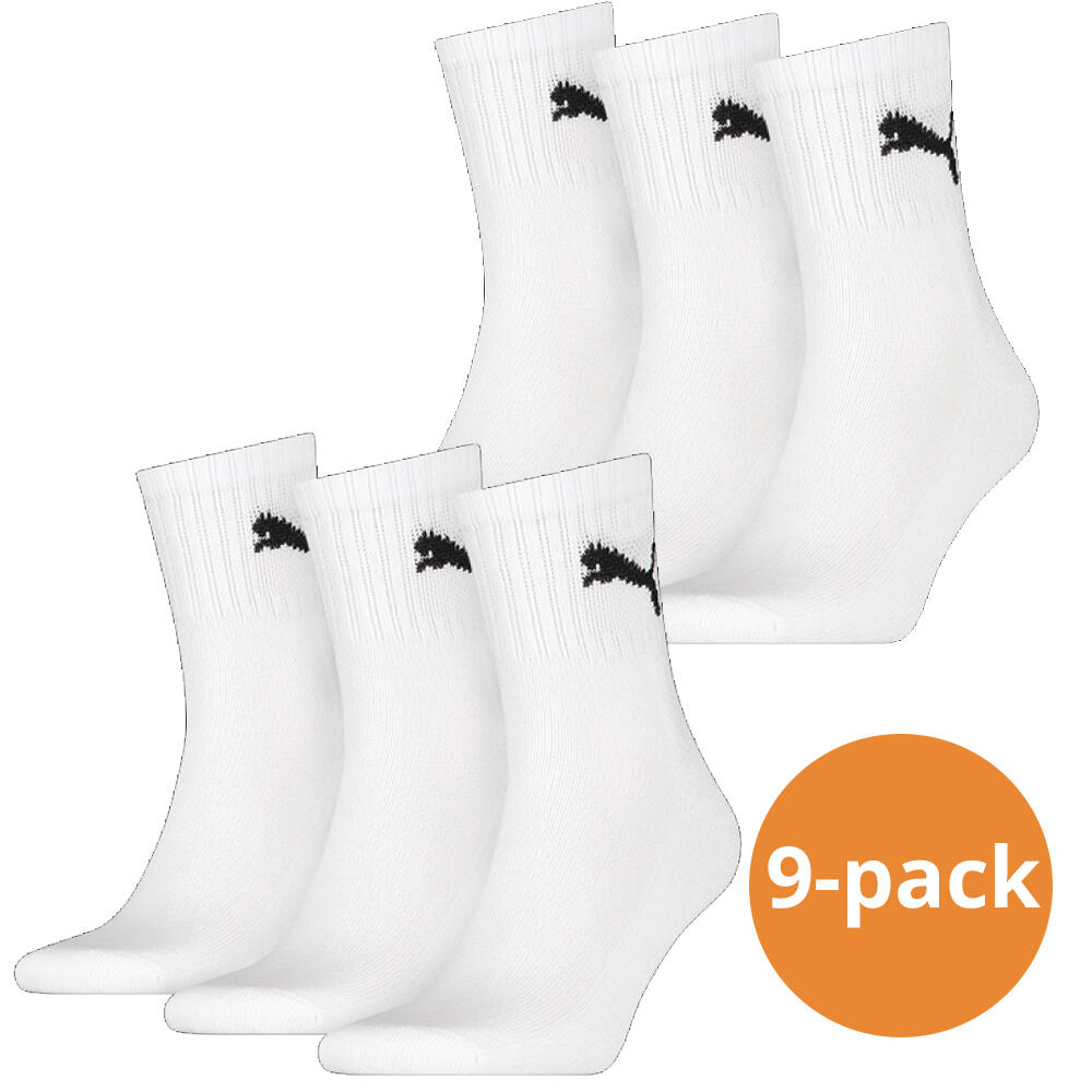 Skarpety sportowe unisex - 9 par - Białe