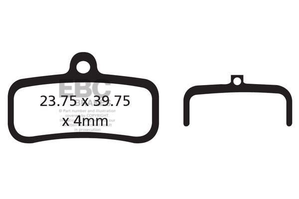Shimano EBC Saint 09 nakładki na hamulce tarczowe, czerwony FA493R