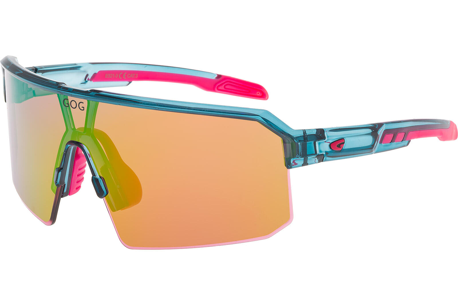 Okulary przeciwsłoneczne sportowe GOG E521-3 szary/róż