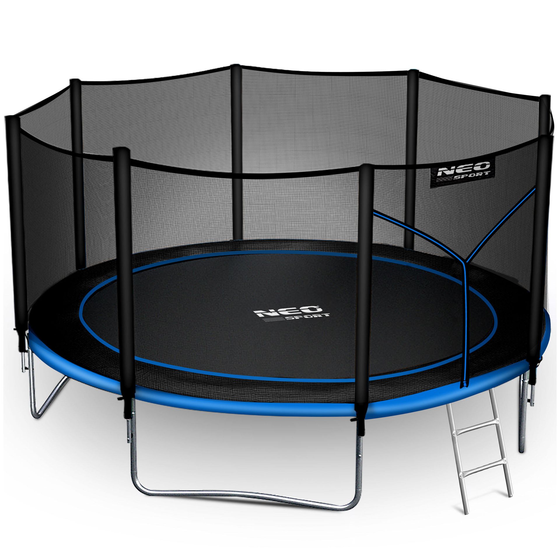 NeoSport Trampolina ogrodowa 12ft/374cm z siatką zewnętrzną i drabinką