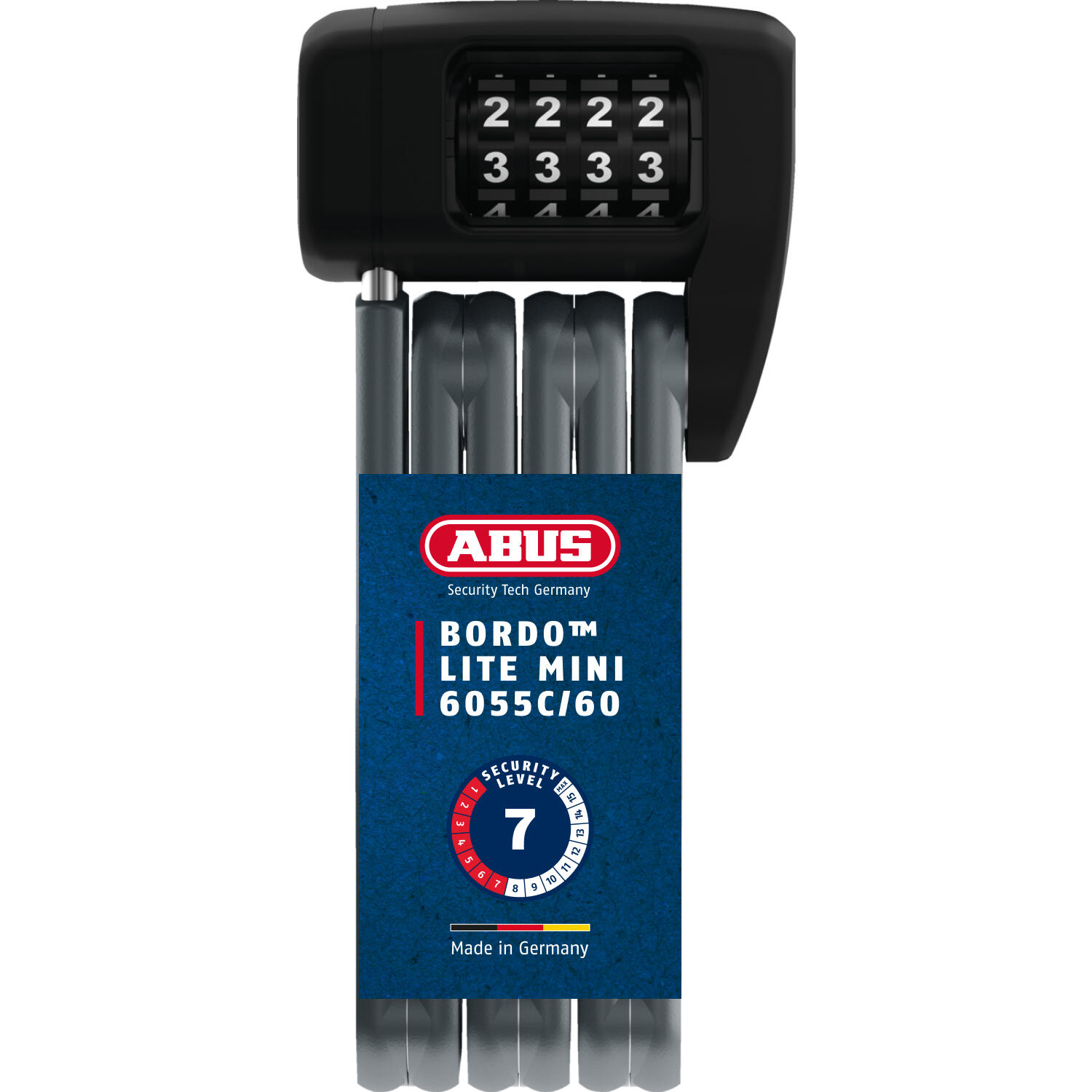 Abus Bordo Lite Mini 6055C/60 SH Folding Lock, czarny 2021 Zapięcia na szyfr 62110