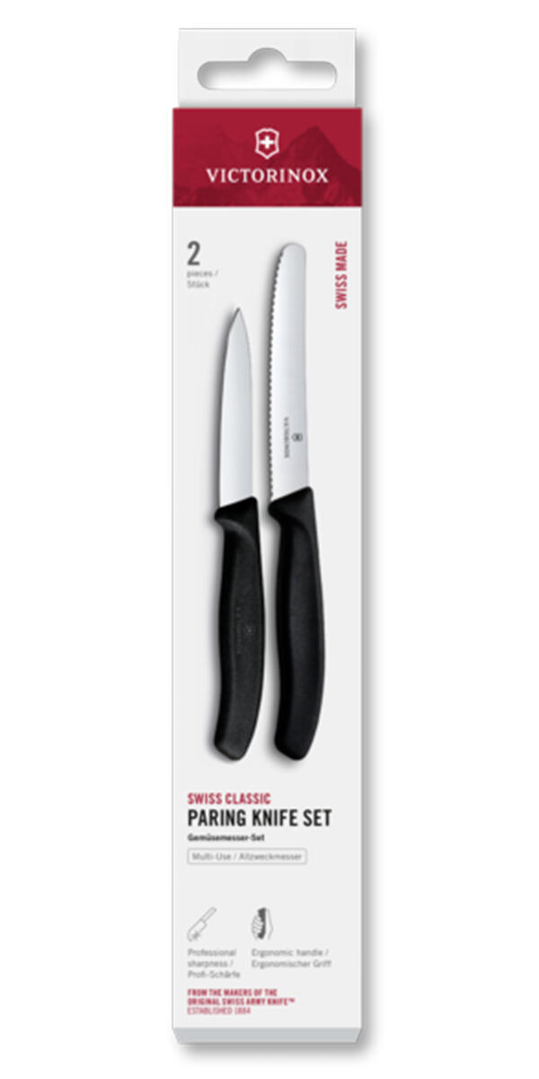 Zestaw noży VICTORINOX Swiss Classic Czarny (2 elementy)