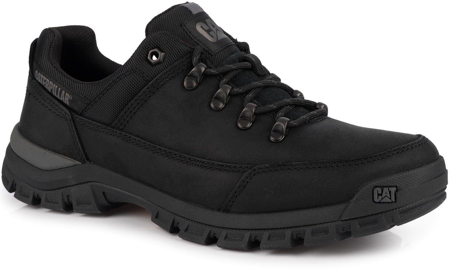 Męskie półbuty czarne skórzane CATERPILLAR CAT THRESHOLD HIKER LOW