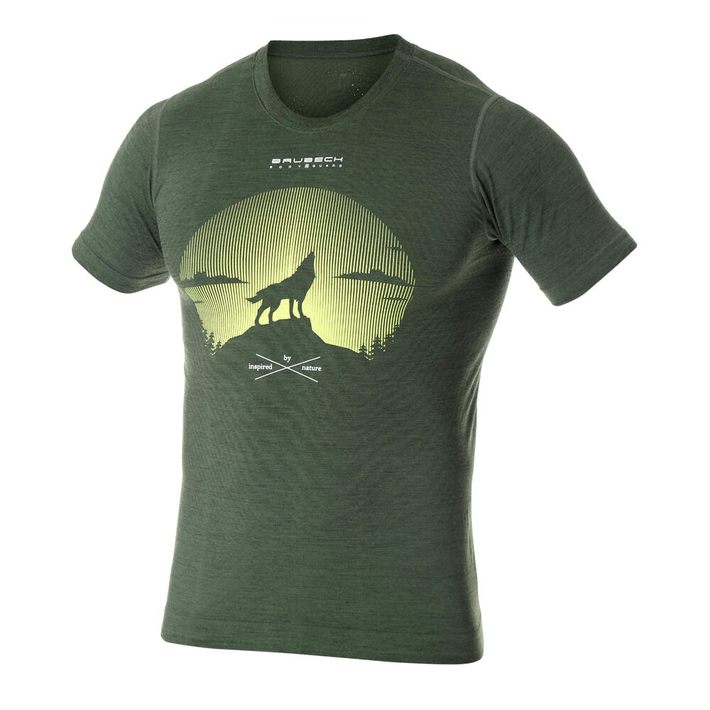 Termoaktywny T-Shirt Brubeck Outdoor Zielony Wilk