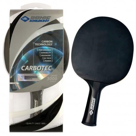 Donic Schildkröt Carbotec 3000 Konkav 758214 rakieta do tenisa stołowego, rozmiar uniwersalny, czarna 758214
