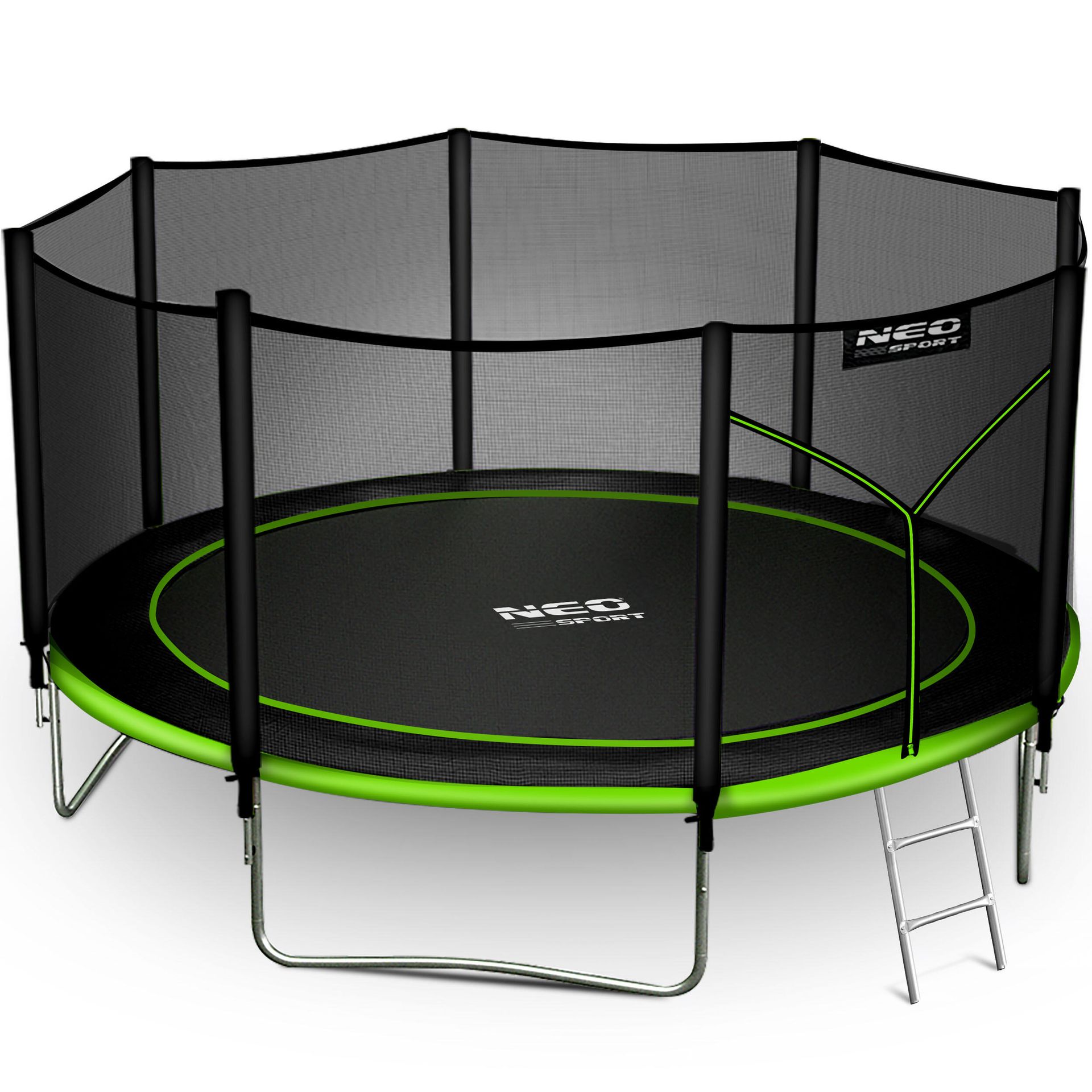 Neo-Sport Trampolina ogrodowa 13ft/404cm z siatką zewnętrzną i drabinką