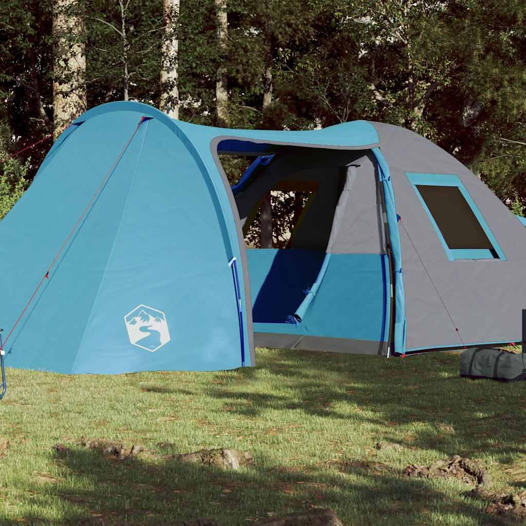 vidaXL Namiot kempingowy, 6-os., niebieski, 466x342x200 cm, tafta 185T
