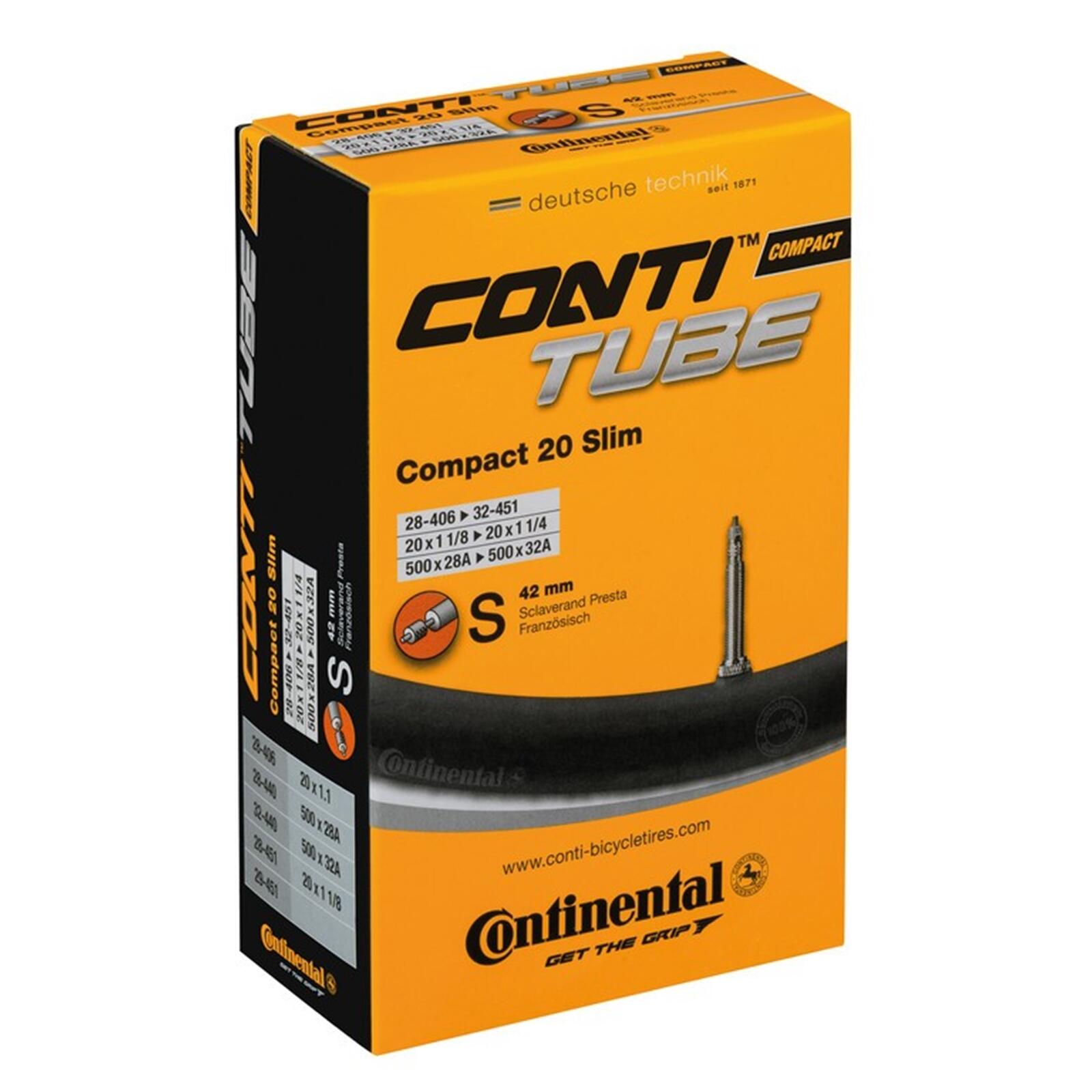 Continental Dętka rowerowa Compact 20 DV 32/47-406/451 CO0181221 CO0181221 CO0181221