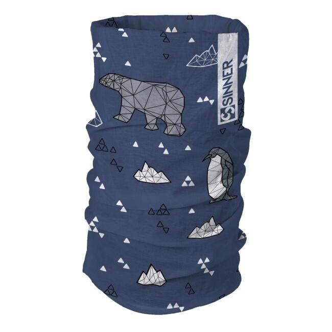 Bandana SINNER Winter Wonderland, niebieska, unisex