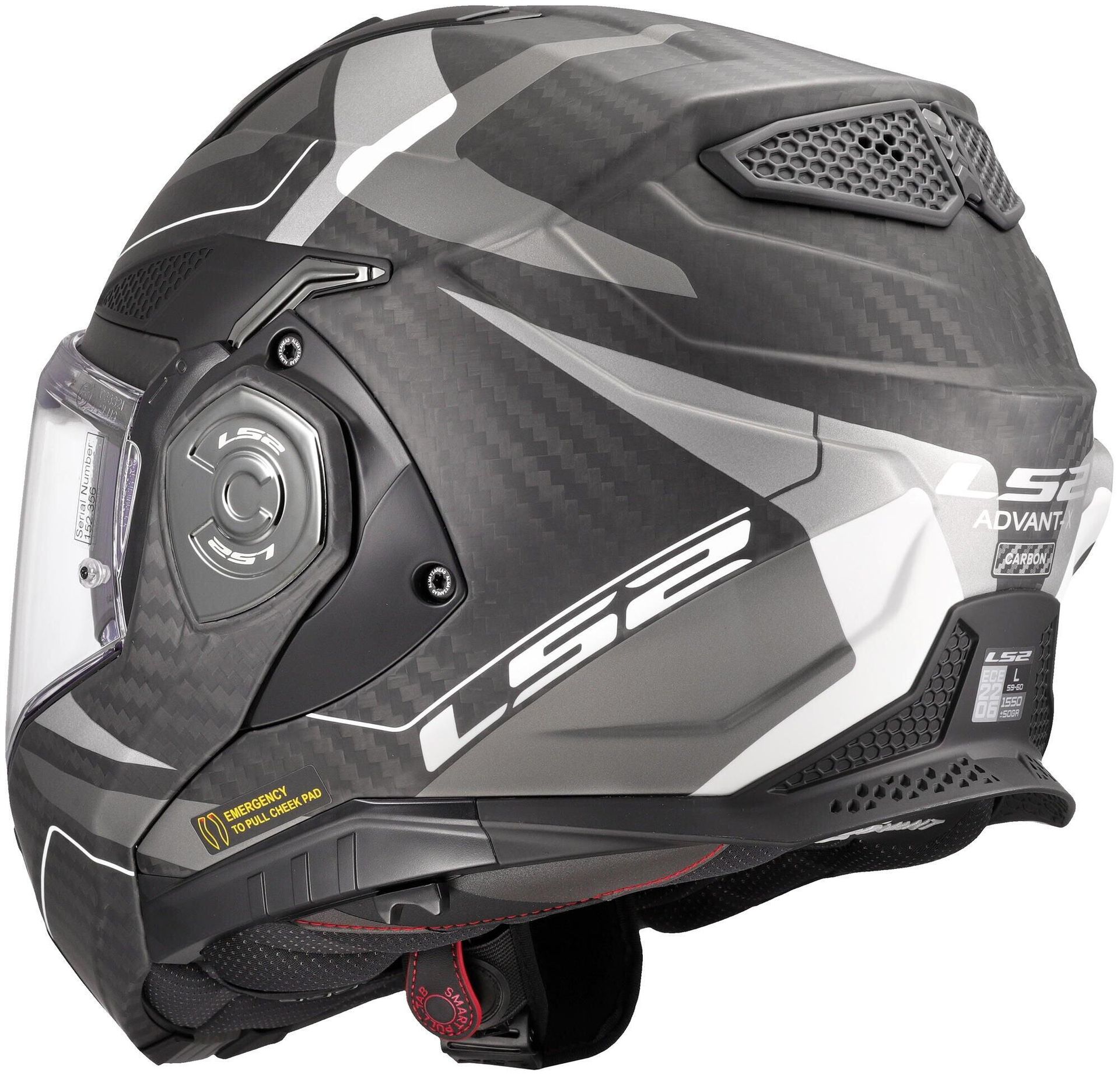 Kask modułowy LS2 FF901 Advant X Carbon XS czarny-srebrny