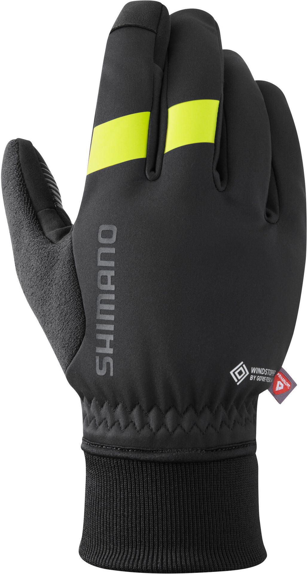 Rękawiczki kolarskie WINDSTOPPER Primaloft, czarno-żółte