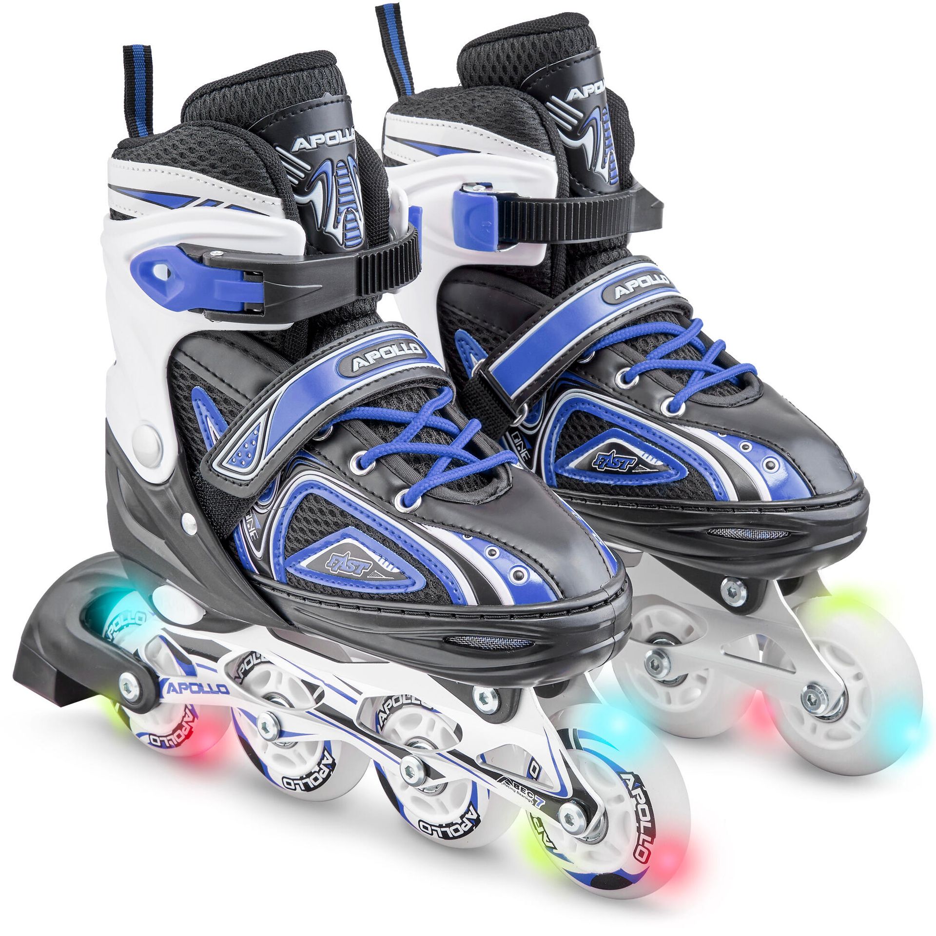 Apollo Łyżworolki Super Blades, regulowany rozmiar (Niebieski, M (35-38))