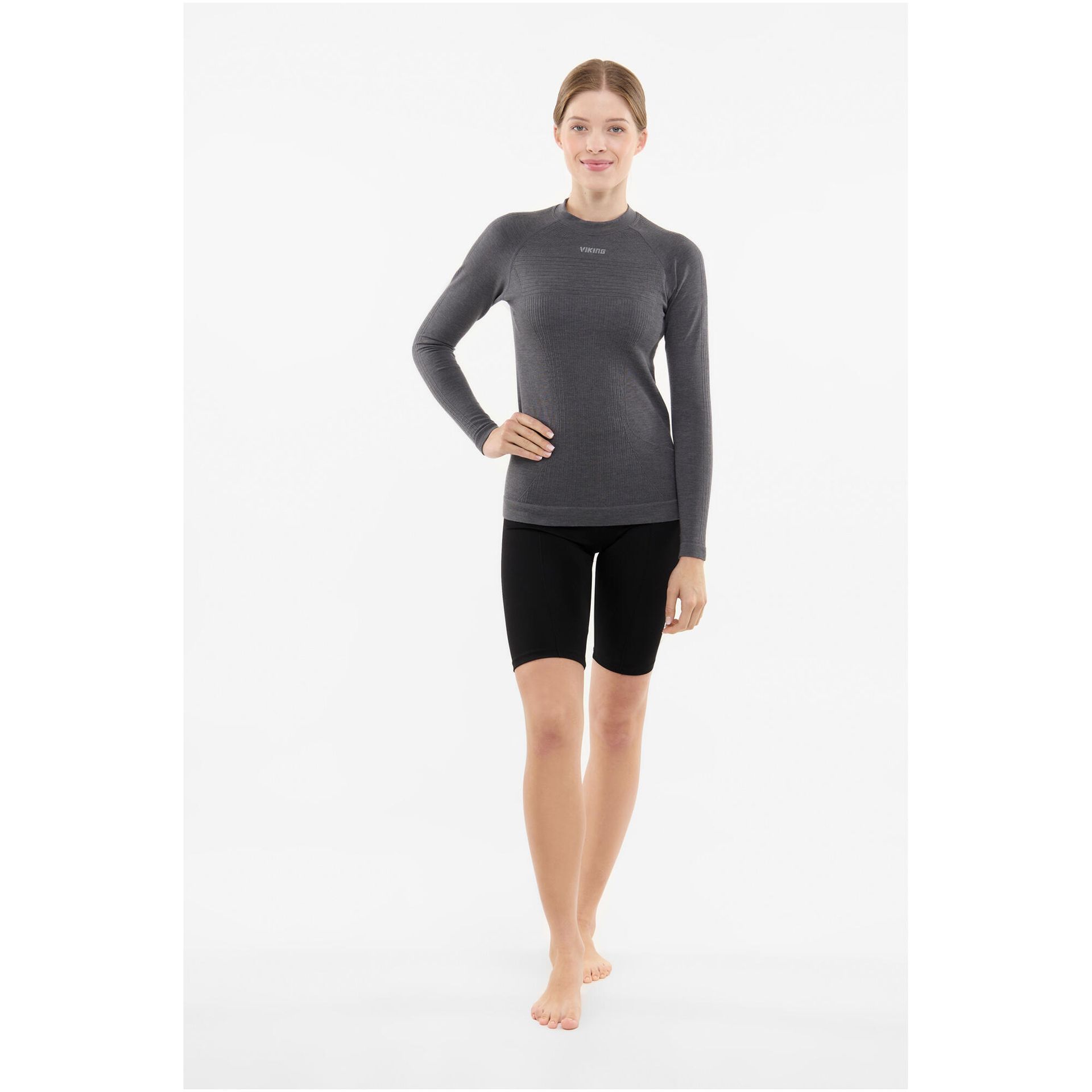 Bluza termoaktywna damska PrimaLoft z kaszmirem Viking Tende Lady Longsleeve 0800 szary M