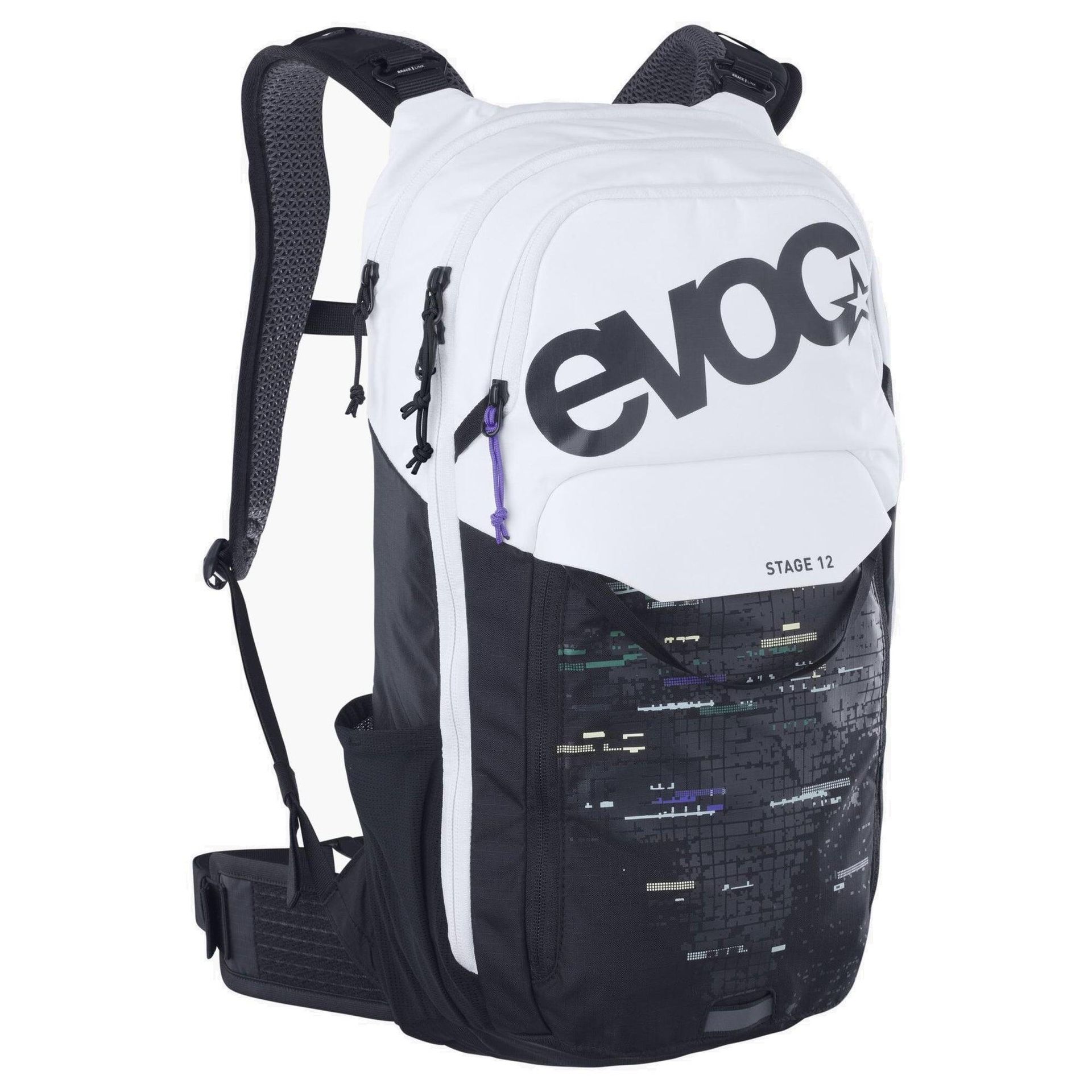 EVOC STAGE 12, plecak (regulowane paski naramienne dzięki BRACE LINK, AIR FLOW CONTACT SYSTEM, komorą na narzędzia i paskami kompresyjnymi, plecak), wielokolorowy