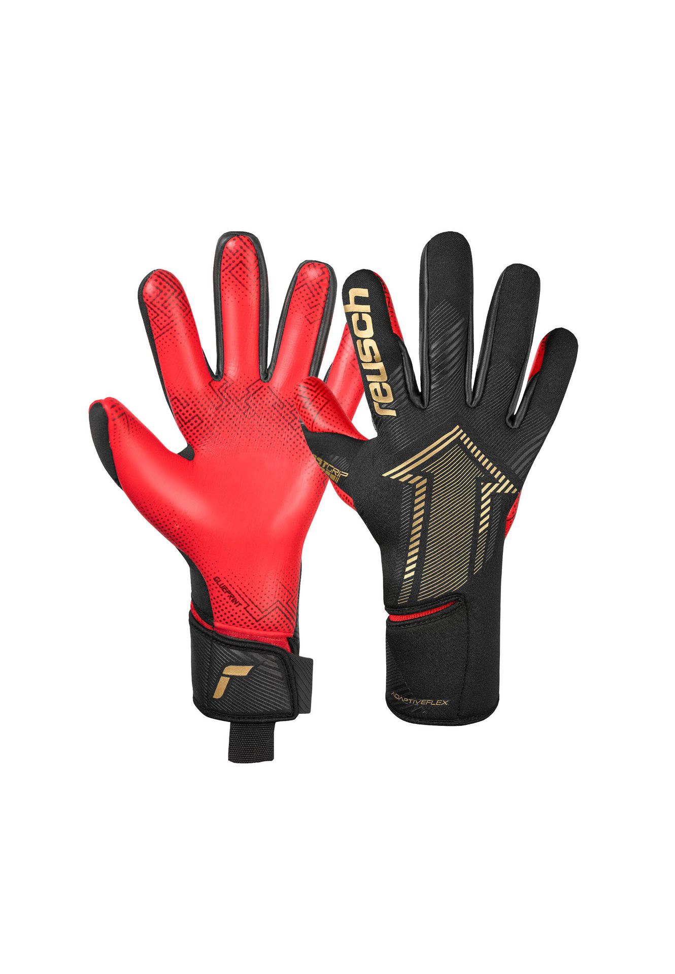 Rękawice bramkarskie Reusch Fastgrip Gold X GluePrint black/gold/fiery red
