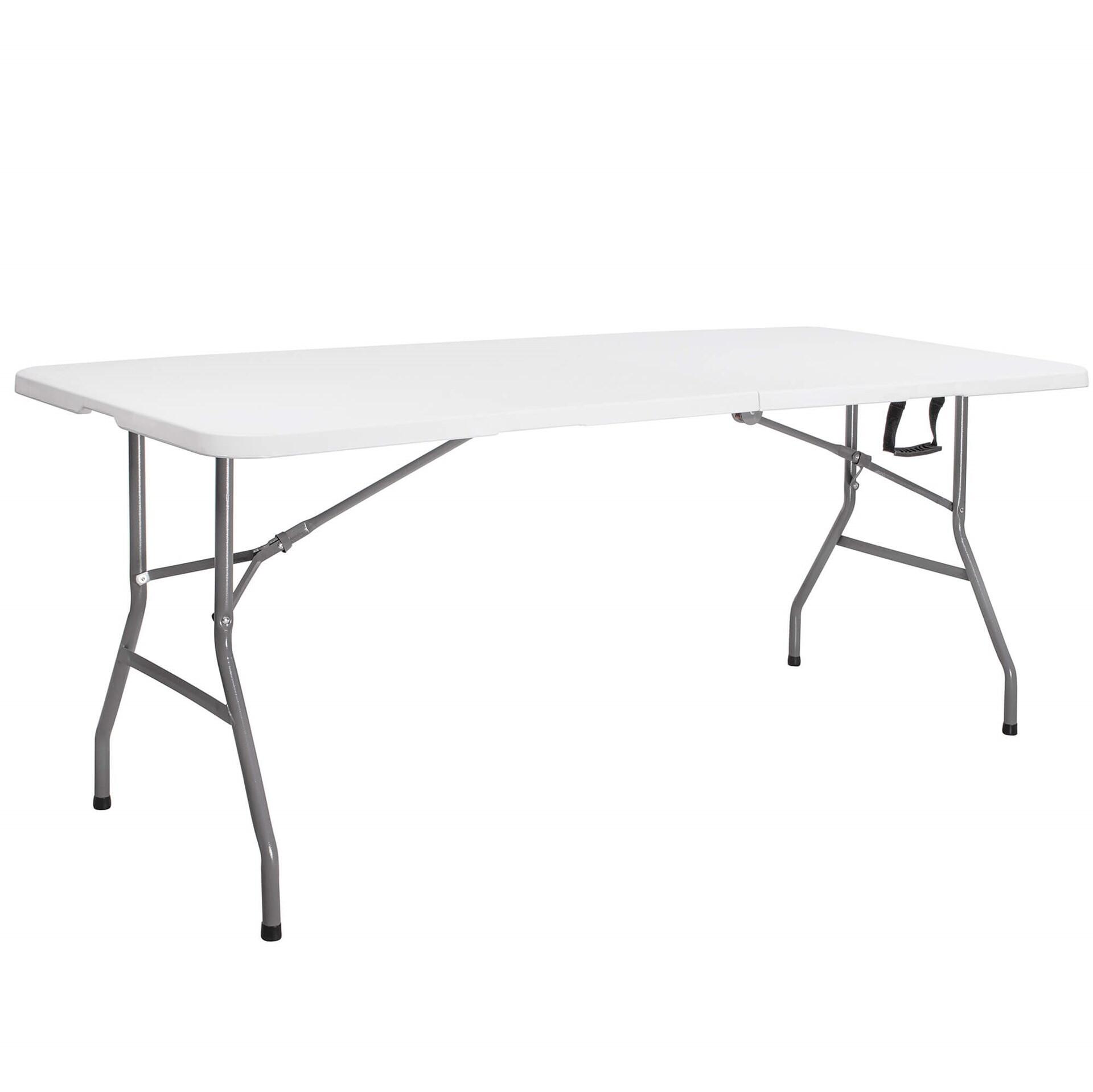 Stół składany cateringowy 180x74 cm stolik ogrodowy turystyczny walizka biały UNIWERSALNY